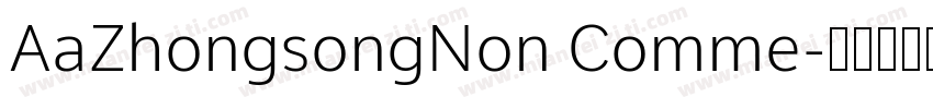 AaZhongsongNon Comme字体转换